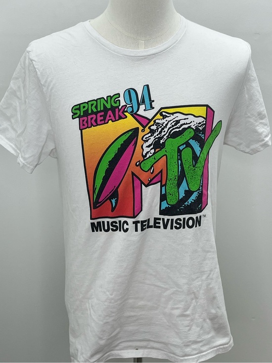 MTV Tops - 1994 MTV Spring Break White Graphic Adult Vintage T-Shirt Small